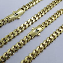 Load image into Gallery viewer, 10K Hollow Yellow Gold Miami Cuban Monaco Chain 6m~9mm Necklace Bracelet 7"-30"
