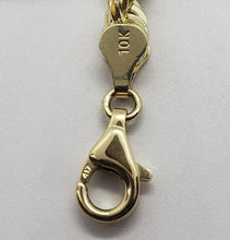 Load image into Gallery viewer, Authentic 10K YELLOW GOLD Hollow Twist Rope Link Chain Necklace 5.5mm 22"
