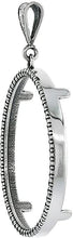 Load image into Gallery viewer, 925 Sterling Silver Silver Eagle Bezel 41 mm 1 oz Coins Prong Back Illusion Edge

