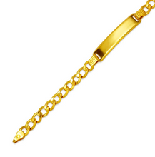 Load image into Gallery viewer, 14K Yellow Gold Baby ID Bracelet Curb X-Light 6mm ID 5mm Wide Chain 6" Engraving
