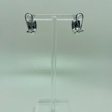 Load image into Gallery viewer, Sterling Silver Synthetic Opal Earrings Cubic Zirconia Accent
