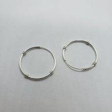 Load image into Gallery viewer, 925 Sterling Silver Bali Style Endless Hoop Earrings 1" Diameter 1mm Thin Tube

