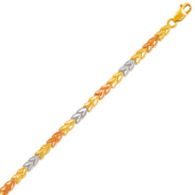 Load image into Gallery viewer, 14K Tri Color Gold Faceted Diamond Cut Bracelet 4 mm 7" Chain Crafted to shimmer
