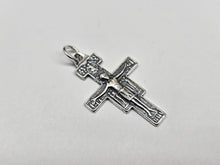 Load image into Gallery viewer, 925 Sterling Silver San Damiano Crucifix Cross Pendant 1 1/4 Inch (31mm) Tall
