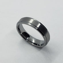 Load image into Gallery viewer, Tungsten Carbide 5.5 mm Wedding Band Ring Satined Center Recessed Edges 5 ~ 12
