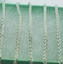 Load image into Gallery viewer, 925 Sterling Silver Spiga Wheat Chain Necklace Bracelet 2.5mm Length 7" to 30"
