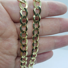 Load image into Gallery viewer, 10K Yellow Gold Solid Cuban Link Chain Curb Necklace Bracelet 8mm, 8"~30"
