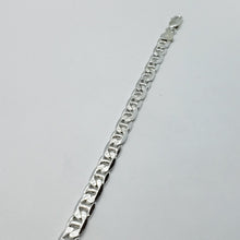 Load image into Gallery viewer, Sterling Silver D/C Flat Mariner Link Chain Necklace Bracelet 6.4 mm 7-30 inch

