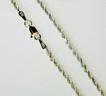 Load image into Gallery viewer, Authentic 10K White Gold D/C Hollow Rope Twist Link Chain Necklace 2.2mm 16"~30"
