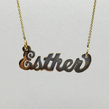 Load image into Gallery viewer, 14K Solid Yellow Gold Handmade Personalized/Custom Name Pendant with/out chain
