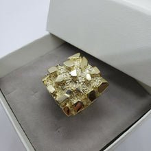 Load image into Gallery viewer, Authentic 10K Yellow Real Gold Nugget Extra Large Heavy Men Ring Sizes 10-15
