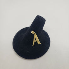 Load image into Gallery viewer, 10K Yellow Gold Nugget Initial A to Z Alphabet Pendant Charm w/out Rope Chain
