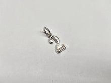 Load image into Gallery viewer, 925 Sterling Silver Small Fancy Number 2 Charm Pendant 7/16 (11mm) Inch Tall
