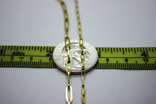 Load image into Gallery viewer, 14K Yellow Gold PaperClip Chain or Bracelet 2.2mm 3mm 7" 8" 16" ~ 30"
