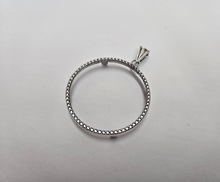 Load image into Gallery viewer, 925 Sterling Silver 50 Cent Half Dollar Bezel Illusion Edge 30mm Prong Back
