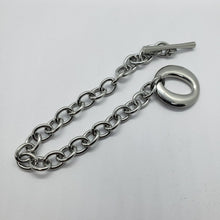 Load image into Gallery viewer, Stainless Steel Cable Chain Bracelet for Men Large O Toggle Clasp 8.25 Inch Long
