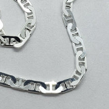 Load image into Gallery viewer, 925 Sterling Silver Anklet Anchor Chain Flat Mariner Link Bracelet 2.1mm 9"-10"
