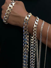 Load image into Gallery viewer, .925 Sterling Silver Cuban Link Chain Necklace 1.5mm ~ 13mm Men Women 16" ~ 40"
