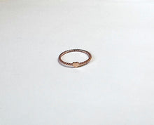 Load image into Gallery viewer, 14K Solid Gold Handmade Dainty Mini Heart Beaded Ring Band
