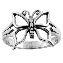 Load image into Gallery viewer, 925 Sterling Silver Butterfly Ring for Women 5/8 inch Size 6~10.5
