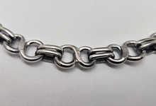 Load image into Gallery viewer, 925 Sterling Silver Figure 8 Link Bracelet Toggle Clasp 13mm, 8" to 9" Long
