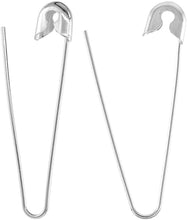 Load image into Gallery viewer, 925 Sterling Silver High Quality Safety Pin Charm Brooch or Earrings Made Italy
