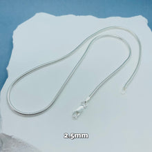 Load image into Gallery viewer, 925 Sterling Silver Snake Chain Necklaces &amp; Bracelets 2.5mm Medium Thick
