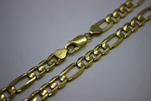 Load image into Gallery viewer, 10k Solid Yellow Gold Figaro Chain Necklace Bracelet 2.2mm - 10.2mm 7" - 30"
