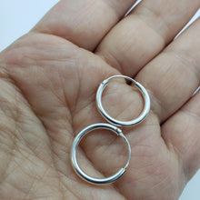 Load image into Gallery viewer, 2mm Thick Sterling Silver 18mm Endless Hoop Earrings 3/4 inch Round Ageless
