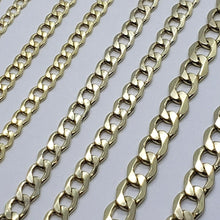 Load image into Gallery viewer, 10K Yellow Gold Hollow Cuban Curb Chain Link Necklace Bracelet 5.5mm 7mm 7"~30"
