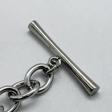 Load image into Gallery viewer, Stainless Steel Cable Chain Bracelet for Men Large O Toggle Clasp 8.25 Inch Long
