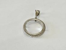 Load image into Gallery viewer, Sterling Silver Bezel Rope Edge Onza Plata Liberted for 36mm Coins
