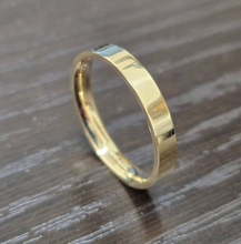 Load image into Gallery viewer, 14K Gold 3mm Men Women Flat Wedding Band  Ring Yellow or White Gold Sizes 5~10
