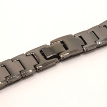 Load image into Gallery viewer, Tungsten Carbide Plain Black Germanium Magnetic Therapy Bracelet, 1/2 Inch Wide
