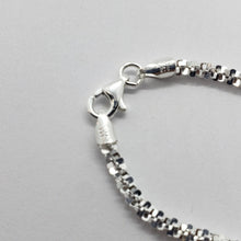 Load image into Gallery viewer, Sterling Silver Sparkle Rock Chain Necklaces &amp; Bracelets 2.9mm Diamond Cut 7-24"
