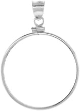 Load image into Gallery viewer, Sterling Silver &amp; Gold Filled Half Dollar Bezel Screw Top 30mm Coin Edge 2 Color
