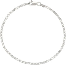 Load image into Gallery viewer, Sterling Silver Italian Rolo Chain Necklace 2mm Thin Nickel Free Sizes 7~30 inch
