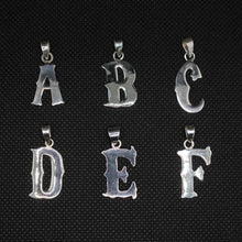Load image into Gallery viewer, 925 Sterling Silver 26-Alphabet Upper Case Wavy Western Tuscan Initial Pendant
