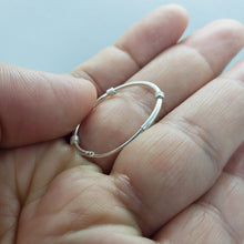 Load image into Gallery viewer, 925 Sterling Silver Bali Style Endless Hoop Earrings 1" Diameter 1mm Thin Tube
