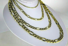 Load image into Gallery viewer, 10K REAL YELLOW GOLD Figaro Chain Pendant Necklace Bracelet (2mm~9.5mm/7"~30")
