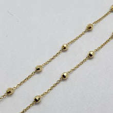 Load image into Gallery viewer, 14k Solid Yellow Two Tone Gold Ball Bead Chain Necklace 2mm 4mm / 16" 18" 20"
