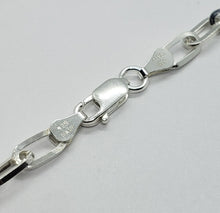 Load image into Gallery viewer, 925 Sterling Silver Paperclip Chain Necklace Bracelet 5.5 mm Sizes 7-30 inch
