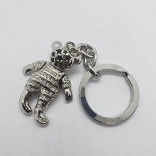 Load image into Gallery viewer, Movable Teddy Bear Key Chain Crystal Key Ring Jeweled Tortoise for Women 4" Long
