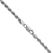 Load image into Gallery viewer, 3mm Sterling Silver D/C Rope Chain Necklaces Bracelets Handmade Italy 7 to 30 in
