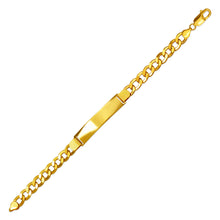 Load image into Gallery viewer, 14K Yellow Gold Hollow Curb ID Bracelet 10mm/8mm 8" 8.5" Engraving Available

