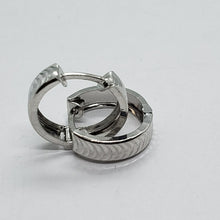 Load image into Gallery viewer, 14K Real Yellow White Gold Huggie Hoop Earrings Diamond Cut Round 11mm Men Women
