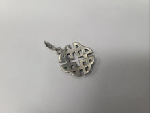Load image into Gallery viewer, 925 Sterling Silver Large Round Celtic Shield Knot Pendant 1 (25mm) Inch Tall
