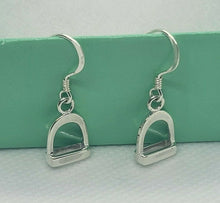 Load image into Gallery viewer, 925 Sterling Silver Stirrup Earrings Flawless Polished Finish Nickel Free
