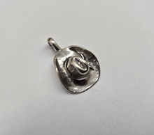 Load image into Gallery viewer, 925 Sterling Silver Cowboy Hat Pendant Antique Finished 7/8 (22mm) Inch Tall
