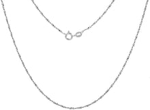 Load image into Gallery viewer, 925 Sterling Silver Diamond Cut Twisted Serpentine Chain Bracelet Necklace 1.5mm
